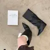 Primer Encuentro Jimeilade Botas de Caña Alta Puntiagudas para Mujer Otoño/Invierno 2026 Gamuza Pantorrilla Ancha Ocultando Carne Adelgazantes Botas de Moda