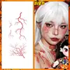 Pegatinas Faciales de Halloween de Alta Gama con Aspecto Elevado, Pegatinas de Tatuaje Cicatriz Coloridas de Monja, Pegatinas Atmosféricas, Calabazas Aterradoras, No Tóxicas