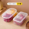 Caixa de Frutas para Levar Comida para Alunos do Ensino Fundamental ao Sair, Marmita Transparente com Compartimentos Separados para Armazenamento e Conservação de Piquenique
