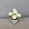 Flores Artificiais para Casamentos, Crisântemos Ping Pong, Frete Internacional Disponível, Flores de Seda para Arranjos de Casamento, Flores Artificiais Realistas de Alta Qualidade