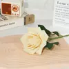 Rosa Redonda Espinhosa de Cabeça Única, Rosa Coroa, Material de Rosa Enrolada para Decoração de Casamento, Flor Artificial para Paisagismo de Loja