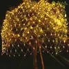 Luces de red LED, luces de red de pesca, luces de cadena de cielo estrellado, luces decorativas solares, luces de colores, luces de malla para árboles, luces de ambiente para exteriores