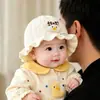 Chapéu de Pescador de Renda Estilo Coreano para Menina Chapéu Fofo com Orelhas de Gatinho Cartoon Proteção Auricular Chapéu de Pescador Fino Respirável para Primavera e Outono