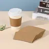 Fundas de papel desechables para tazas de café para llevar, empaque de té de leche, cartón blanco, papel kraft, aislamiento, fundas para tazas de cartón corrugado