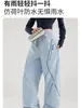 Pantalones ligeros de estilo de montaña para exteriores para hombre, pantalones casuales con forro polar para senderismo y trekking, pantalones curvos de estilo workwear americano para mujeres jóvenes