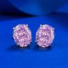 Pendientes Mujing Jewelry 2023 con corte de flor de hielo de diamante de alto carbono, denier 8*10 con incrustaciones de garra, plata esterlina s925, sencillos y combinables.