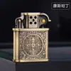 Isqueiro a querosene HY-776, design retrô estilo Tang, roda de pederneira personalizada, à prova de vento, presente, ejeção com um clique, ignição criativa em metal