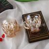 Fornecimento direto da fábrica Copo de vidro com relevo de Cristal de Jade Âmbar Copo de café Copo Copo de chá Copo de vidro prensado Copo de chá do Oriente Médio