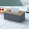 Caja de Pañuelos Lateral de Dos Compartimentos Caja de Almacenamiento al por Mayor Caja de Pañuelos para Hotel de Negocios Restaurante Se Puede Imprimir con Logo Publicitario Caja de Pañuelos de Papel