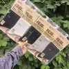 Valle de Bambú Hoja de Oro Hombres Mujeres Media Pantorrilla Deportivas Algodón Lino Algodón Calcetines Antibacterianos Desodorantes Tejidos a Mano de Punta a Punta Calcetines de Algodón 26 Otoño Invierno