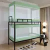 Mosquiteiro telescópico para dormitório estudantil atacado, loja superior e inferior, suporte de pintura anti-mosquitos e à prova de poeira, cortina de três portas, cor sólida, passagem para quarto
