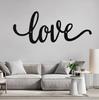 Decoración de pared silueta de amor colgante de pared amor arte de pared de metal sala de estar interior y exterior dormitorio cocina decoración del hogar