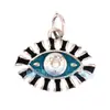 L45 Accesorios para joyería DIY cobre puro chapado en oro plateado recubierto de oro estilo europeo y americano Ojo del Diablo colgante multicolor