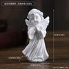 Enfeites de Anjo Retrô Estilo Europeu, Estátuas de Resina Estilo Americano, Menina Anjo Branca Decorações de Mesa, Adereços, Presentes