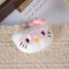 Gato KT de pelúcia em desenho animado com óculos, roupas, sapatos, meias, acessórios de bolsa, laço, decoração de boneca gatinho, broche, pingente