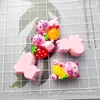 Accesorios de Resina Fruta Rosa Luminosa Bala Pegamento Cremoso DIY Funda para Teléfono Móvil Cuerda para Pasador Flor para Zapato Llavero Colgante