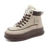 KT2811 novo inverno 2024 estilo coreano forrado de lã feminino meio ajuda cor combinando sapatos de algodão quente estudantes simples sapatos casuais de algodão