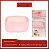 Estilo japonês portátil de grande capacidade de viagem saco de lavagem transparente Pu impermeável transparente saco cosmético pele cuidados com a pele saco de armazenamento