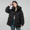 Jaqueta Curta de Penas Feminina para Inverno, Estilo Coreano, 90% Penugem de Pato, Jaqueta com Capuz da Moda