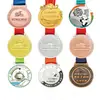 Medallas Metálicas Personalizadas para Competiciones de Maratón, Placas de Oro, Plata y Bronce para Jardín de Infancia, Insignias de Medalla