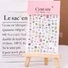 Nuevo Pegatina para Uñas Expresión Oso de Dibujos Animados Mascota Linda Perro Gato Totoro Decoración de Uñas 3D con Calcomanía Adhesiva