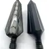 Luz de seta modificada para motocicleta aplicável nova luz de seta 17LED indicador de fluxo de água bicolor luz de sinalização luz diurna