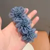 Pinza de Flor de Organza Estilo Coreano Pinza de Primavera Elegante para Parte Trasera de la Cabeza de Mujer Pinza Elegante de un Carácter Múltiples Pinzas para el Cabello Adorno para el Cabello
