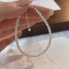 Aguamarinas Pulsera de Perlas de Plata Rota para Mujer Nueva Nicho de Lujo Ligero Sentido de Alta Gama Pulsera Exquisita Regalo de Cumpleaños para Novia