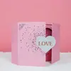 Caja de Empaque Temática de Amor para el Día de San Valentín, Caja de Regalo tipo Cajón de Doble Puerta, Caja Vacía, Doble Capa, Regalo para Novia, Caja de Joyería Souvenir