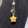 Colar Fofo Doce Estrela Amarela Rosto Sorridente Novo Pequeno Nicho Design Único Simples Versátil Toque de Luxo Corrente para Clavícula