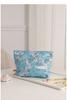 Bolsa de cosméticos con hilo teñido de flor de taro, bolso de mano portátil para niña, bolso de viaje para estudiantes, bolso de lona