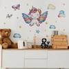Pegatinas de pared autoadhesivas para decoración del hogar, dormitorio, porche, mariposa, unicornio, arcoíris, comercio exterior, venta al por mayor transfronteriza