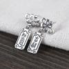Pendientes de plata de ley 925 con diseño retro de ciervos dorados y nudo chino para mujer, estilo tailandés, de la suerte.