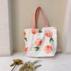 Bolsa de lona fresca estilo japonés bolso de mano para mujer tela de algodón lino bolsa de mamá bolso de mano mini floral bolsa de almuerzo