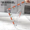 Conjunto de Régua Colorida para Alunos do Ensino Fundamental, Régua Triangular de Escala Grande, Papelaria para Desenho Geométrico de Prova Conjunto de Quatro Peças