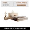 Cama Suspensa de Couro Moderna e Simples 2025 Nova Quarto de Casal Cama de Casal Elegante Atmosférica Acolchoada Macia Amigável à Pele com Luz