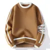 Suéter de alta qualidade, estiloso e grosso para homens, uma peça base da moda para o inverno, nova coleção outono/inverno 2024, malharia masculina