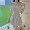 Vestido de Alça Sexy Feminino de Verão Novo Estilo com Laço, Vestido Sexy de Aniversário para Meninas