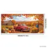 Nuevo producto transfronterizo: Fondo de puerta de garaje de calabaza de Acción de Gracias, decoración de cubierta de puerta de garaje de camión de cosecha de otoño y espantapájaros