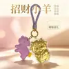 Rico para gastar poco colgante de teléfono móvil de oro de oveja colgante de llavero de oro puro 999 amuleto de bolsa regalo de evento de empresa venta al por mayor
