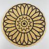 Posavasos tejido estilo ins mantel individual americano algodón lino mantel de aislamiento para mesa de comedor tapete de yute para fotografía