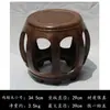 Taburete de Batería de Caoba Taburete Redondo Palosanto Taburete Redondo Pequeño Chino Madera de Ala de Pollo Taburete Pouf Doméstico de Madera Maciza Taburete de Guzheng Taburete Bajo