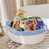 Cesta para Snacks Estilo Escandinavo Cesta de Almacenamiento Tejida Simple de Cuerda de Algodón Cesta para Artículos Varios de Escritorio para Hogar Fresco Mesa de Centro para Snacks y Café