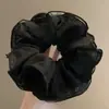 Lazo para el cabello suave y de alta gama, Moño para el cabello estilo perezoso, Estampado de leopardo Nuevo Scrunchie Grande 2026