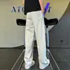Nueva colección de otoño: pantalones casuales para hombre, estilo retro americano, pantalones de pierna ancha de moda, diseño de pierna recta de corte holgado, pantalones deportivos versátiles y elegantes
