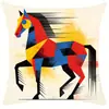 2026 Ano do Cavalo Mais Vendido Nova Decoração de Casa Amazon Capa de Almofada Super Macia Manta Almofada de Sofá Capa