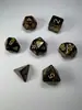 Patrón de mármol multicolor de dos colores tablero de juego de mazmorra juego de rol dnd acrílico poliédrico set de 7 piezas dados