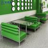 Restaurante Temático Estilo Industrial Restaurante de Olla Caliente Restaurante Pared de Acero Inoxidable Cabina Combinación de Mesa y Silla para Cafetería de Té con Leche