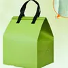 Bolsa Térmica para Llevar Color Papel Kraft, Bolsa de Embalaje Gruesa de Tela No Tejida con Papel de Aluminio, Bolsa para Llevar para Bar de Té, Barbacoa, Catering
