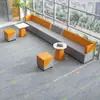 Canto Sofá Criativo Recepção de Escritório Área de Lounge Cabine Sofá de Negociação Mesa de Centro Simples Moderna